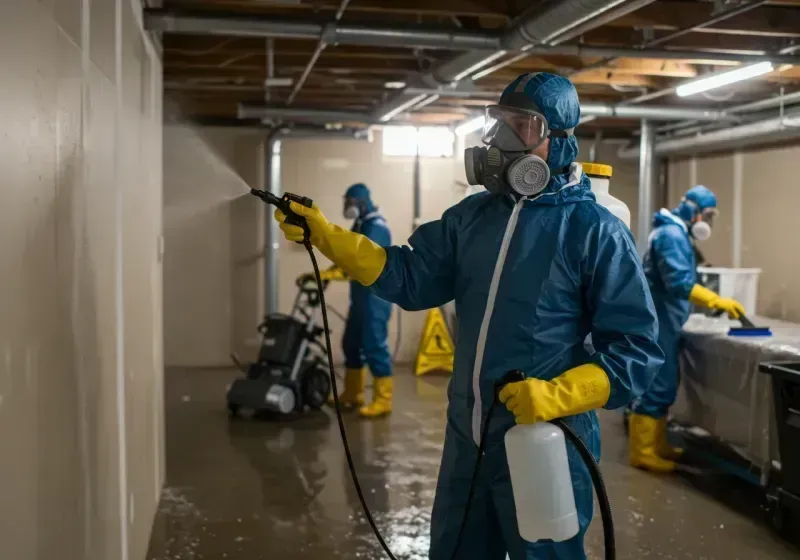 Basement Sanitization and Antimicrobial Treatment process in Franklinville, NY